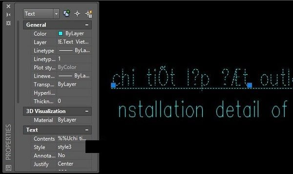Lỗi font chữ trong AutoCAD